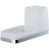 Colombo Design Porta spazzolini con dispenser sapone Colombo Time art.W4272 : Disponibilità - Da ordinare, Finitura - Cromo