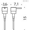 Colombo Design B9380 pompetta per art.B9338-B9339 : Disponibilità - Da ordinare, Finitura - Cromo