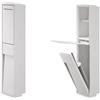 Inda accessori bagno Modulo con porta rotolo e porta scopino in acciaio INDA linea My Secret semincasso : Disponibilità - Da ordinare, Finitura - Marrone