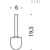Colombo Design B97570 ciuffo con prolunga per porta scopino B9706 : Disponibilità - A magazzino, Finitura - Bianco
