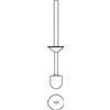 Colombo Design B97580 manico con ciuffo per scopino B9706 : Disponibilità - Da ordinare, Finitura - Cromo