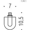 Colombo Design B9857 ciuffo con prolunga per scopino a pavimento Planets : Disponibilità - A magazzino, Finitura - Bianco