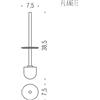 Colombo Design B9858 manico e ciuffo per scopino Planets : Disponibilità - Da ordinare, Finitura - Cromo