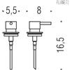 Colombo Design W4953 pompetta per W4980/75/81 : Disponibilità - Da ordinare, Finitura - Oro opaco