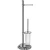 Colombo Design Piantana wc Colombo Hermitage B33180 : Disponibilità - Da ordinare, Finitura - Cromo, Tipologia - Con porta rotolo e scopino