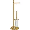 Colombo Design Piantana wc Colombo Hermitage B33180 : Disponibilità - Da ordinare, Finitura - Oro, Tipologia - Con porta rotolo e scopino