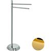 Colombo Design Piantana lavabo Colombo Hermitage B33380 : Disponibilità - Da ordinare, Finitura - Oro, Tipologia - Con porta salviette girevole