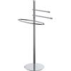 Colombo Design Piantana per lavabo con tre porta salviette Colombo serie Isole2 : Disponibilità - Da ordinare, Finitura - Cromo, Tipologia - Con portasalviette fisso