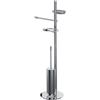 Colombo Design Piantana per Wc/bidet Colombo serie Isole2 : Disponibilità - Da ordinare, Finitura - salvietta, Tipologia - Con porta sapone