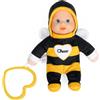 Chicco Mini Bambola My Doudou Doll Ape, Altezza 18 cm, Bambola di Pezza Morbida e Dettagli Dipinti, Gioco Sensoriale con Anello a Cuore e Colori Tenui, Lavabile in Lavatrice, 0+ M