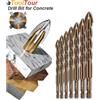 atooltour Punte da trapano per calcestruzzo per muratura per piastrelle in ceramica di vetro, mattoni, plastica, legno, muratore, lega dura, apri foro, codolo esagonale da 3 mm a 12 mm