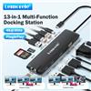 Lemorele Hub USB 4K USB C a doppia HDMI VGA Gigabit Docking Station Adattatore VGA USB 3.0 Lettori di schede SD per Windows MacBook Air