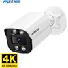 ASECAM 4K 8MP Telecamera IP CCTV esterna POE Audio H.265 Onvif AI Rilevazione umana Luce colorata Allarme Telecamera di sorveglianza di sicurezza