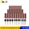 xcan CMCP 102/132 pezzi Set di tamburi abrasivi 1/4 3/8 1/2 pollici nastri abrasivi con mandrini abrasivi per accessori Dremel per unghie