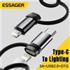 Essager Adattatore da illuminazione a USB C 3A Ricarica rapida OTG per iPhone 15 xr Pro Tipo C per illuminare il convertitore OTG del connettore iPhone