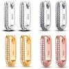 MISEFF NUOVI orecchini a cerchio a forma di cuore in argento sterling 925 intarsiati con zirconi CZ Infinity Love orecchini dorati per le donne regalo di nozze gioielli di lusso