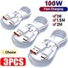 BMAD 3PCS 100W 6A Cavo caricabatterie super veloce USB veloce Tipo C Cavo dati di ricarica Caricatore rapido Cabletype c caricabatterie ricarica rapida