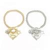 SUMENG 2024 nuovo arrivo Love Heart Charms bracciali per le donne bracciale Color oro argento e gioielli Bangle regalo in stile americano europeo