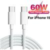 NONE Cavo da tipo C a tipo C Cavo dati di ricarica rapida 60W per phone15 Pro Huawei Samsung Xiaomi Linea dati di tessitura multicolore Ricarica