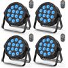 U'King 4PCS 80W Par Light 4in1 RGBW 14 LED Luce ad effetto scenico DMX512 Luce piatta con telecomando per KTV DJ Disco Bar Luce da palco