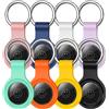 NONE Custodia itag in silicone da 8/4/2 pezzi per Airtag con portachiavi, copertura protettiva per chiave Airtag, collare per cani e gatti, accessori