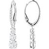 Huitan Bling Bling Cubic Zirconia orecchino a goccia per le donne colore argento elegante fidanzamento per sempre accessori per l'orecchio gioielli regali