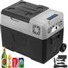 SucceBuy 30L 40L 50L Frigorifero per auto con compressore portatile Frigo congelatore con ruota e barra di traino per campeggio Picnic Uso in barca
