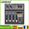 LOMEHO 320 DSP Effects Audio Mixer 2 AUX Output 4 canali Sound Mixing Console Table 48V Phantom Bluetooth compatibile AM-AKS3