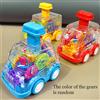 NONE Giocattolo per bambini Cartoon Press Gear Car Toy Lnertia Pull-back Auto trasparente Inertia Rebound Car Regali di compleanno per bambini Ragazzi e ragazze