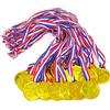 NONE 10/20 pezzi per bambini in plastica oro vincitore premio medaglie favore di partito sport scuola competizione classe premi pinata riempitivi carnevale