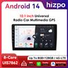 Hizpo 10.1 pollici 2Din Universale Android13 Autoradio Unità principale Multimediale Intelligente CarPlay 4G BT Navigazione GPS UI7862 UI8581