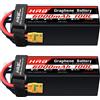 hrb Batteria al grafene HRB 6S 6000mah Batteria Lipo RC 100C 22.2V con connettore XT90-S per elicottero RC Aereo Drone Barca RC