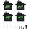 PTK Servo Digitale PTK 7465W MG 9g con Ingranaggi in Metallo, Impermeabile, HV 5kg, per Auto RC, Elicotteri, Robot, Ala Fissa, 180° ° Servomotore 1/8