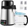 SucceBuy 4L Filtro purificatore distillatore d'acqua 1 L/H Velocità di distillazione Dispenser Bottiglia per bere Ammorbidente Touch Screen Uso domestico