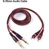 Miwayer Cavo audio Miwayer Pro Studio - Doppio RCA da 5/10/16/32 piedi a 1/4" TRS placcato oro bilanciato OFC schermato per altoparlante amplificatore per chitarra