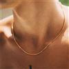 FOMALHAUT Collana a catena semplice in acciaio inossidabile da 1,2 mm Collana da uomo in acciaio al titanio color oro Accessori di tendenza per gioielli da donna di moda