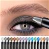 NONE Eyeliner perlescente da 16 colori, Eyeliner senza sbavature per trucco occhi impermeabile a lunga durata con glitter colorati