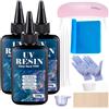 QIAO 100g/250g Kit di resina UV trasparente Tipo duro Un minuto Ultravioletto Solare a polimerizzazione rapida Resina epossidica per stampi per colata Gioielli artigianali fai da te