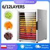 DIVEDEER 6/12 Strati Essiccatore elettrico per frutta per verdure Disidratatore alimentare Essiccazione per essiccatore di frutta e verdura