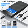 kebidu Custodia SSD da 2,5 pollici Adattatore per disco rigido esterno Custodia HDD SATA USB C 3.1 6Gbps per PC MacBook Laptop Scatola di archiviazione disco HD