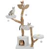 PAWZ Road Grande torre per albero per gatti con tiragraffi in sisal Cestino in vimini Letto Fiore Condo per gatti Mobili per gatti moderni per interni Accessori per gatti