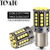 TCYATO 2x 1157 BAY15D P21/5W 1156 BA15S P21W PY21W LED Canbus 3030 44SMD 7440 7443 W21W T20 Lampadina per Indicatori di Direzione, Retromarcia e Freni