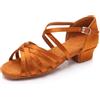 SETA Scarpe da ballo latino da donna Suola con fondo morbido Sandali per pratica di danza per ragazze Jazz Tacco medio 3,5 cm Ballo da sala