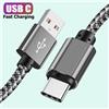 NONE Cavo di ricarica USB A a Tipo C 2A, cavo dati in nylon a ricarica rapida per dispositivi Android Huawei Samsung con porta Tipo C.