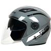 NONE Casco per auto elettrica con doppio specchio quattro stagioni, casco per auto da uomo e da donna, mezzo casco per auto con batteria per moto K6