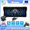 Srnubi 8.1 pollici Moto DVR Navigazione GPS Wireless Carplay Moto Android Auto IP67 Monitor impermeabile Moto Casco Fotocamera