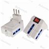 Bolantedz1pcs Spina da viaggio Italia con interruttore Presa di prolunga 3 in 1 Spina IT Adattatore di alimentazione Convertitore di potenza Presa CA