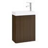 SoBuy BZR196-BR Mobile Sottolavabo per Bagno Salvaspazio Mobiletto Bagno Sottolavabo Sospeso Design Moderno 40x22x56cm