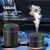 HOMEFISH Mini umidificatore d'aria da 180 ml, diffusore di aromi elettrico USB, purificatore di oli essenziali, aromaterapia, nebulizzatore con luci per auto, casa, camera da letto