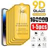 NONE Protezione dello schermo 9D 1-5PCS Vetro temperato per iPhone 15 14 13 12 11 Pro Max Vetro protettivo per iPhone X XR XS Max 7 8 14 Plus